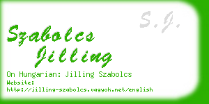 szabolcs jilling business card